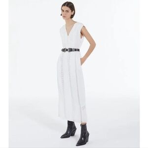 NWT-The Kooples White Cotton Maxi Dress Size 1 (US Size S/4)